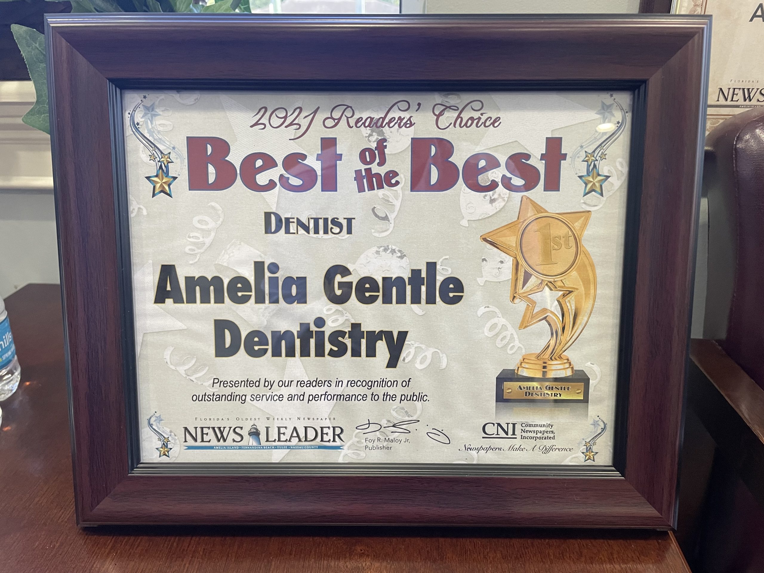 2021 Best of the Best Dentist award