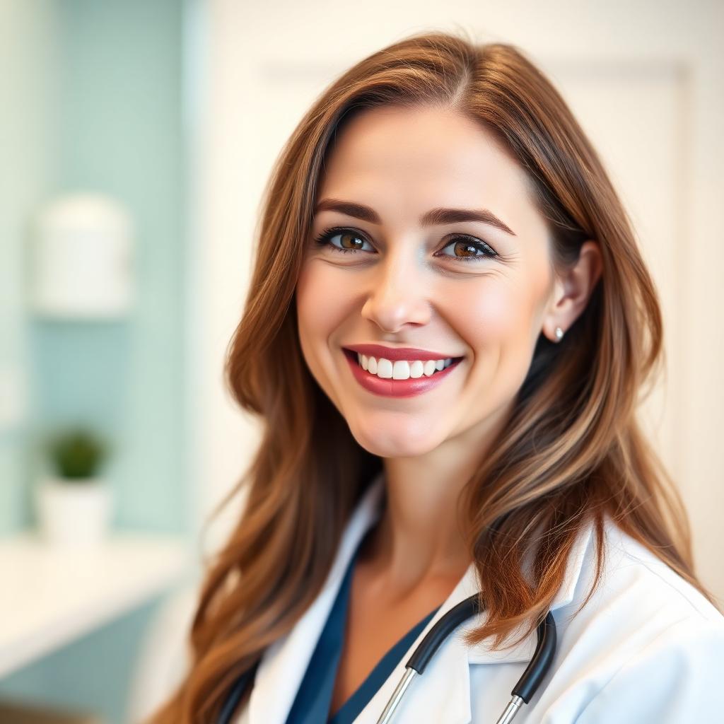 Dr. Miller smiling in a professional portrait at Amelia Gentle Dentistry